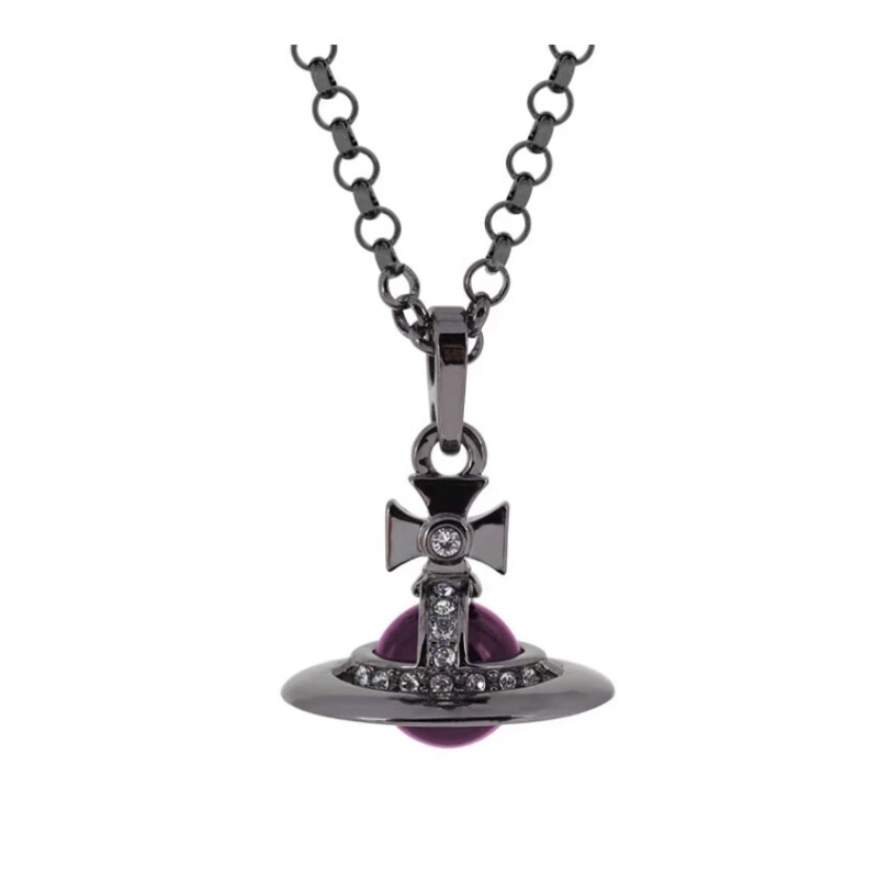 Женское necklace Vivienne Westwood New tiny Orb (фиолетовое)