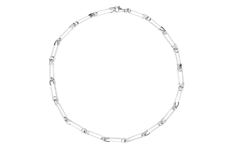 Balenciaga 925 Sterling Silver Necklaces Women's Silver