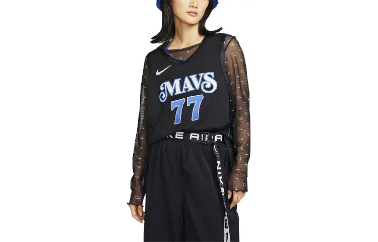Nike Dri Fit Basketball Jersey AU Player Edition 2023/24 Season, Dallas Mavericks Size 77 Unisex Black