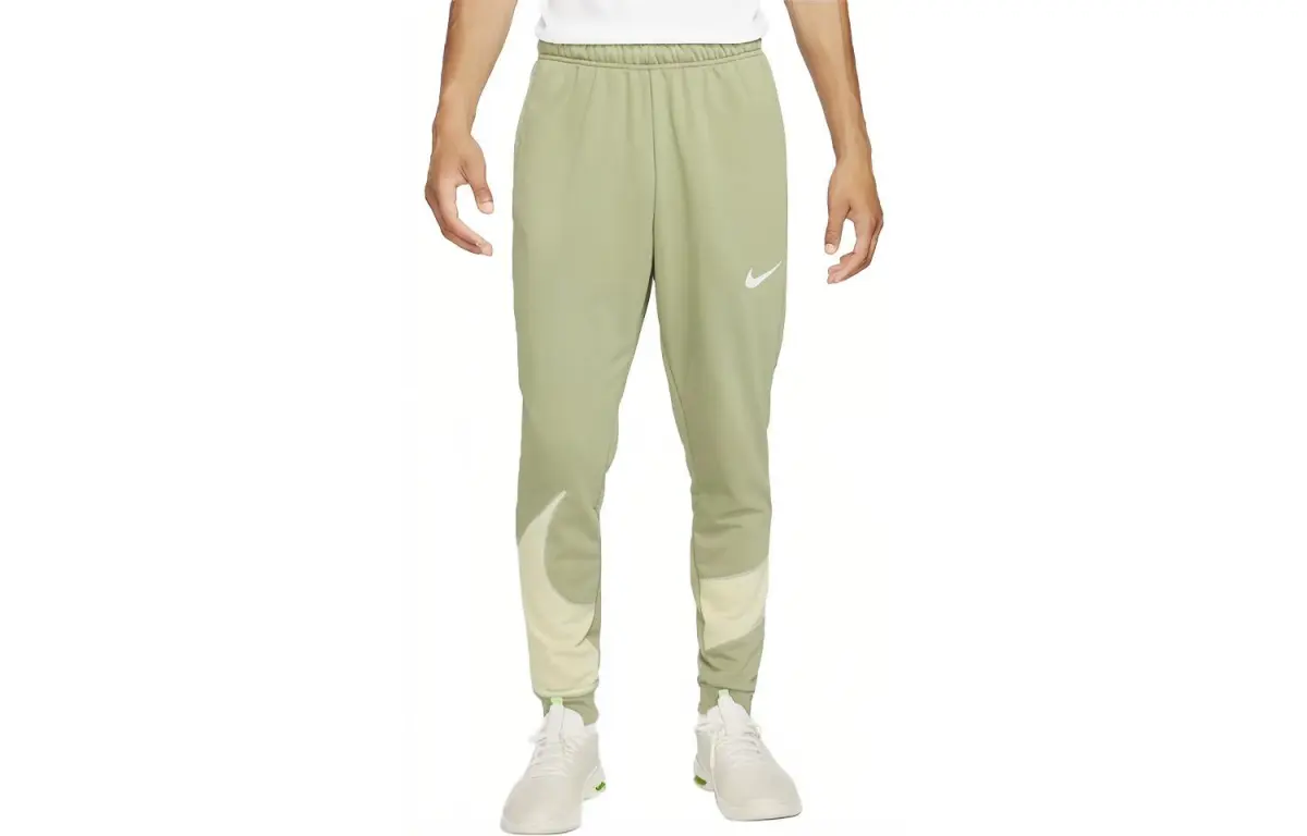 Nike Knitted Sweatpants Men's Oil Green Moderate Cuffed Pants