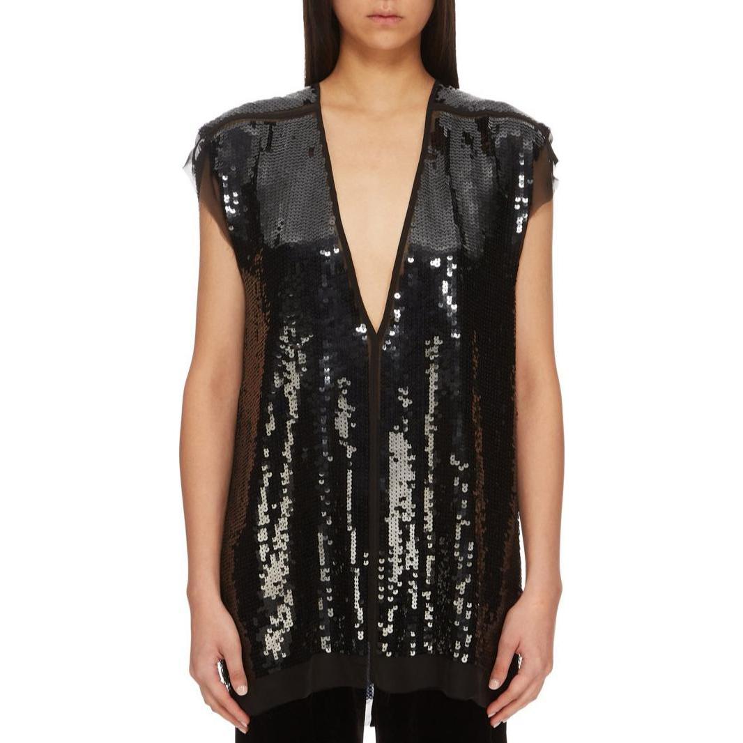 RICK OWENS/RO FW24 Chiffon Shirt Women's Black/Black