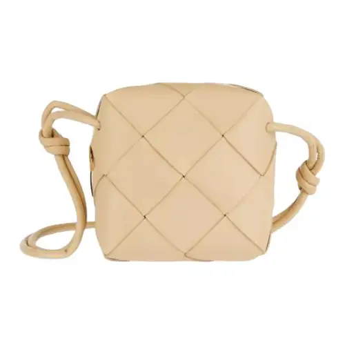 Bottega Veneta Cow Leather Shoulder Bag, Crossbody Bag Regular Women's Beige