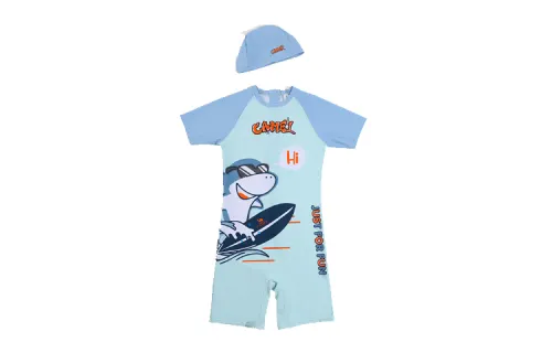 CAMEL Cartoon swimming cap with a round collar, children's swimwear, children's clothing, print