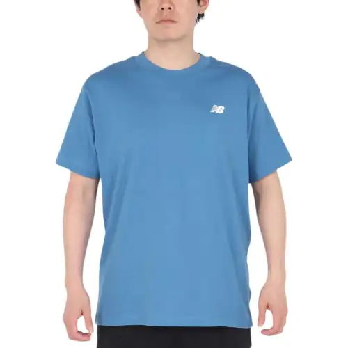 New Balance T Shirts Men's Blue Crew Neck