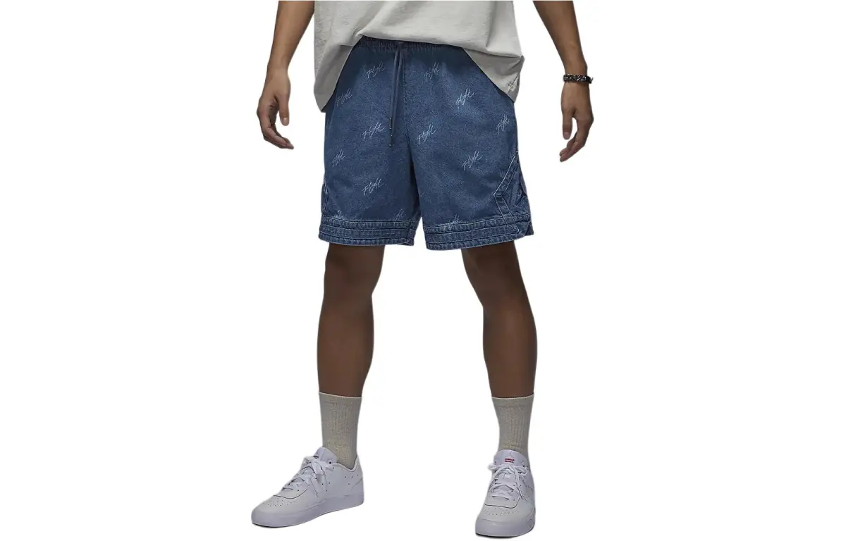 Jordan Men's Denim Shorts Blue Grey