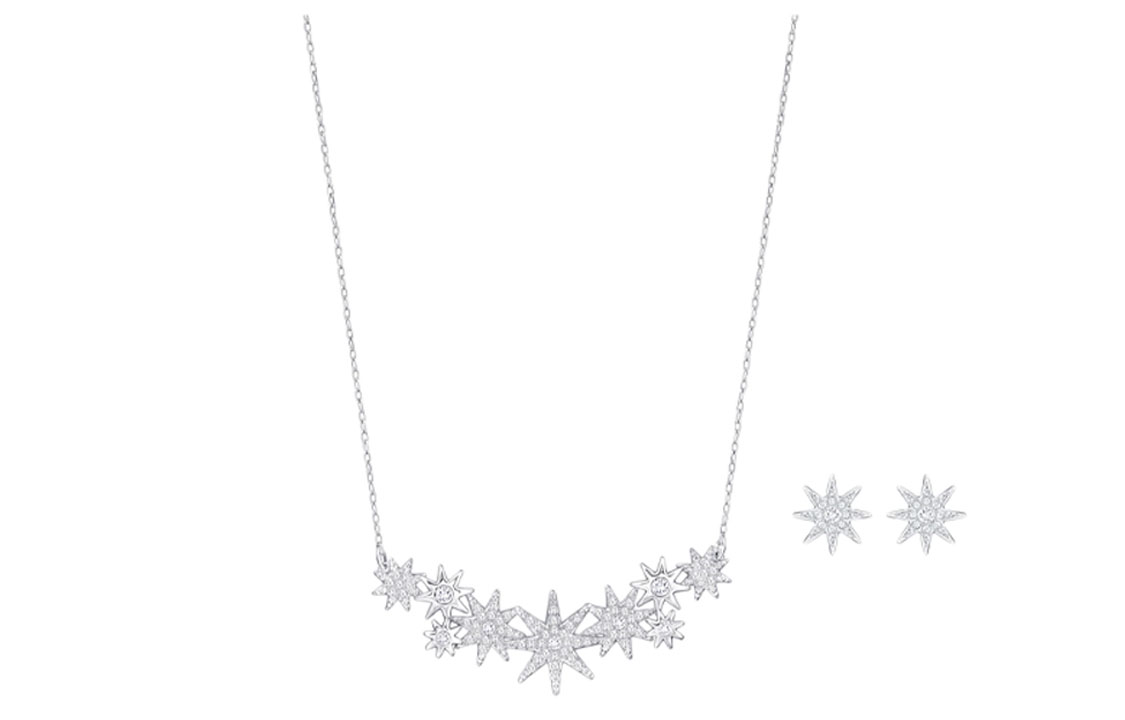 Женское колье Swarovski Fizzy (белое)