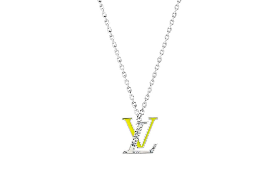 Мужская подвеска Louis Vuitton M00526 (серебристо-мраморная)