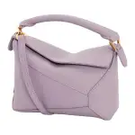 LOEWE Puzzle Cow Leather Handbag, Shoulder Bag, Crossbody Bag Mini Women's Purple