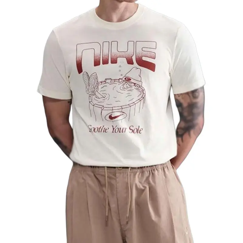Nike T-Shirts Men's HQ9265-110 Crew Neck Moderate