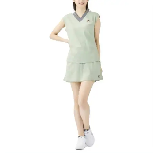 FILA Tank Tops Women's Green V Neck Moderate Other