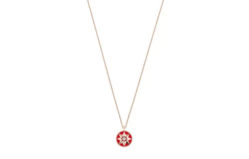 DIOR Rose Des Vents 18K Rose Gold Diamond Necklaces Women's