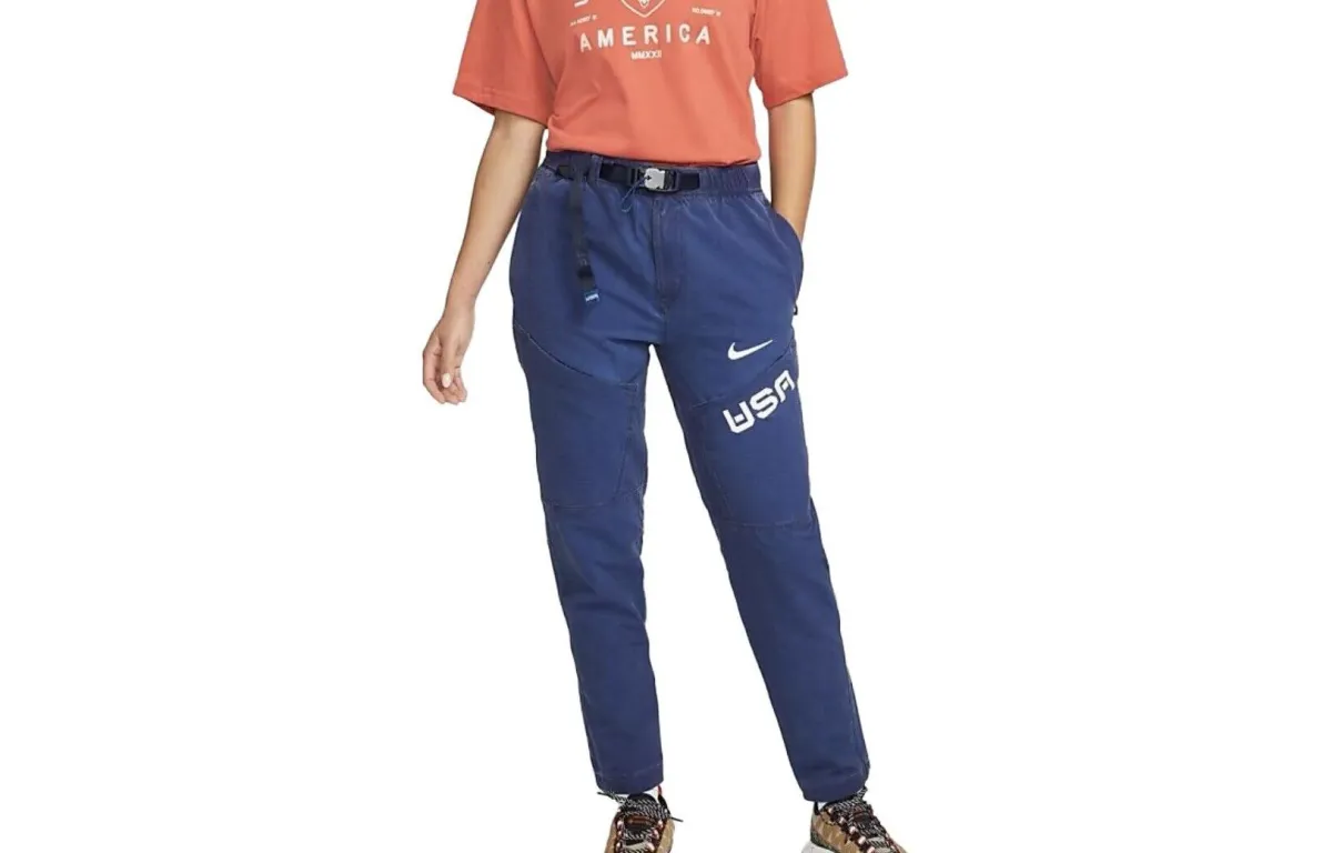 Nike Casual Pants Women's Blue Moderate Cuffed Pants