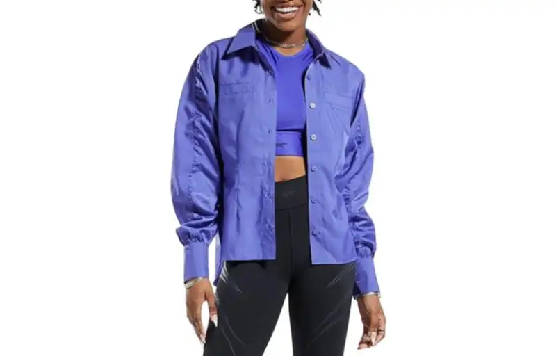 Reebok Shirts Women's Blue Purple Lapel Moderate
