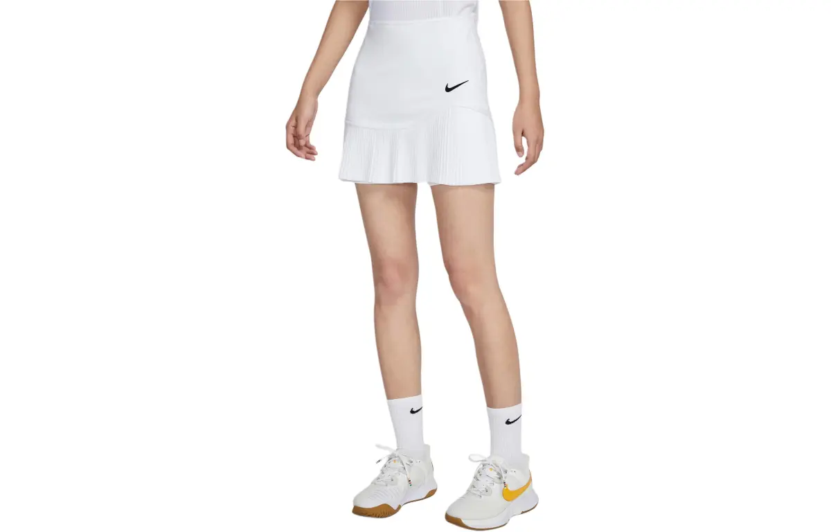 Nike SS24 DRI FIT Casual Short Skirts Women's White/White/Black