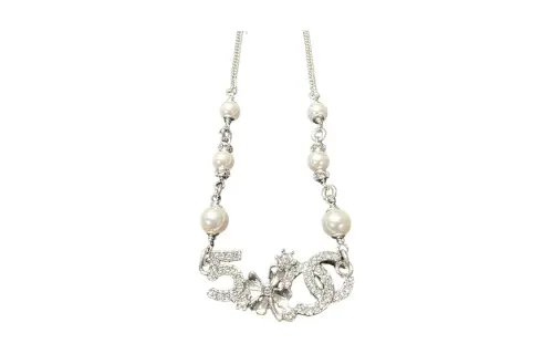 CHANEL Double C Stainless Steel Necklaces Women's