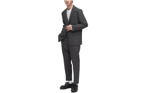 UNIQLO Suit Pants Men's Dark Gray Moderate