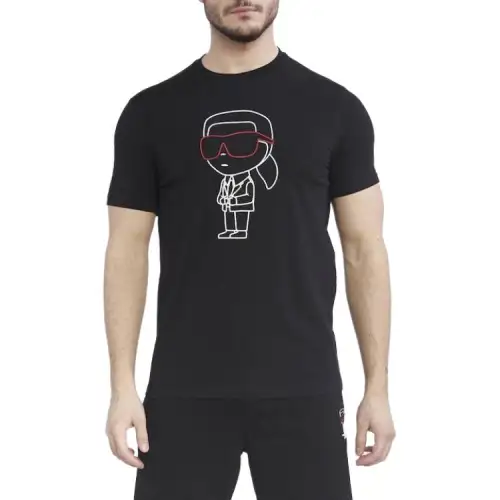 KARL LAGERFELD / Karl Lagerfeld Jeans T Shirts Men's Black Crew Neck Moderate