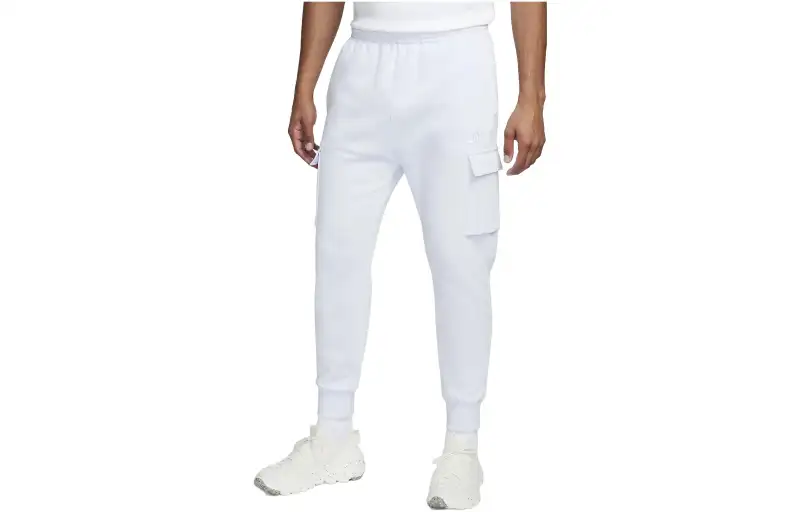 Nike Knitted Sweatpants Men's Light Blue Moderate Cuffed Pants