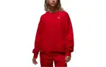 Jordan Sweatshirts Women's Red Crew Neck Moderate Regular