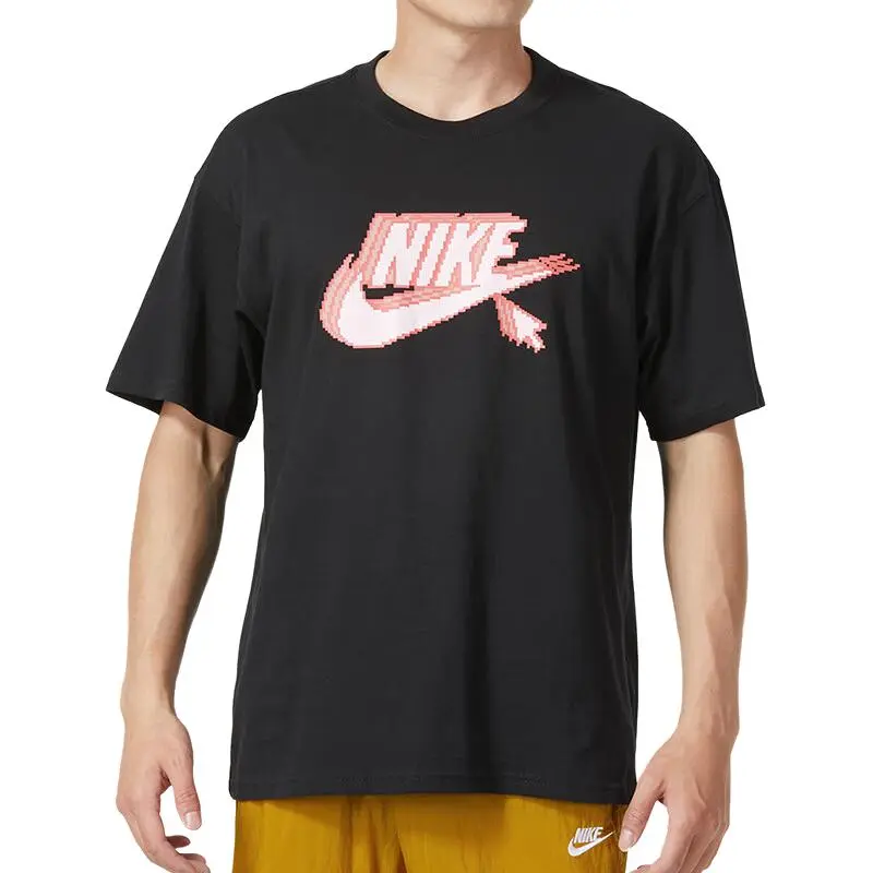 Nike T-Shirts Men's Black Crew Neck Moderate
