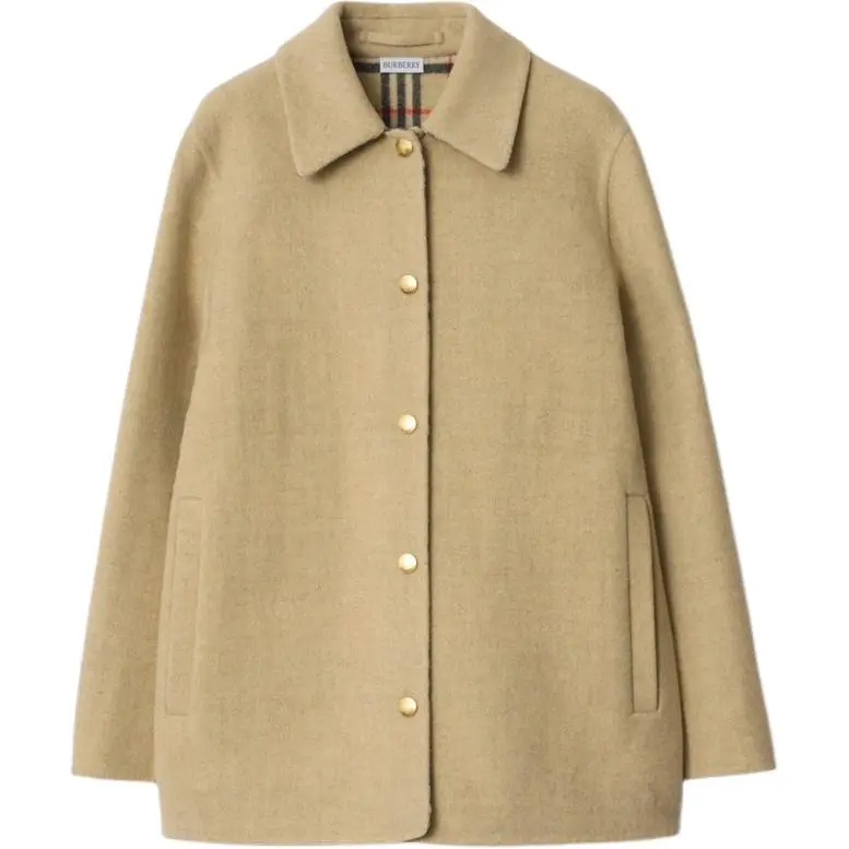 Burberry check-lined wool overshirt
