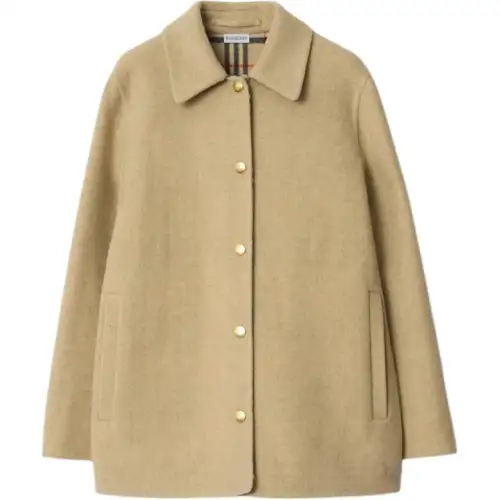 Burberry check-lined wool overshirt