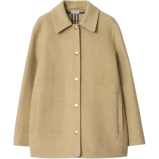 Burberry check-lined wool overshirt
