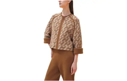 HERMES Jackets & Coats Women's Caramel Brown