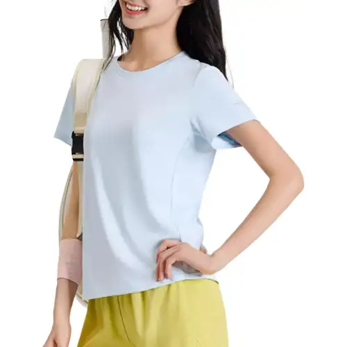 ANTA T Shirts Women's 2525108 1 Frozen Blue | Ice Silk Quick Dry Crew Neck Moderate Other