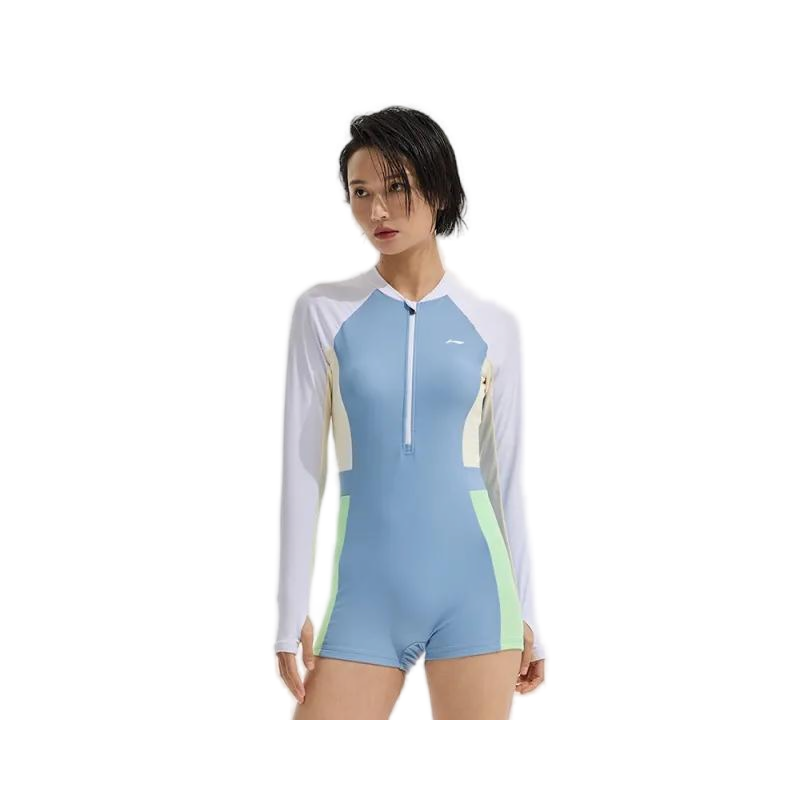 Li Ning One piece Swimsuit Women’s Gray Green