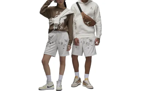 Jordan Casual Shorts Unisex White Moderate