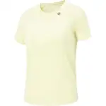 Li Ning T Shirts Women's Egg Yellow Crew Neck Moderate Straight Fit