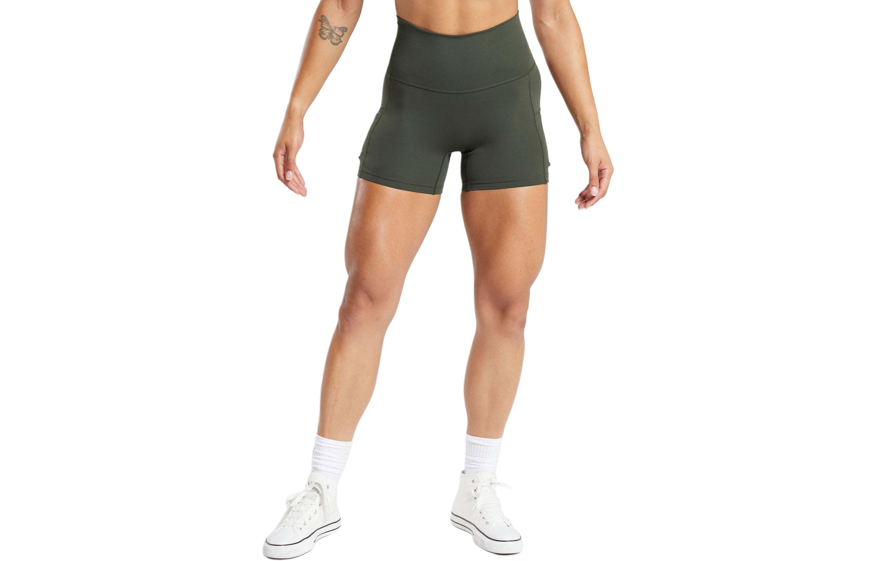 GYMSHARK Sports Shorts Women’s Dark Olive Green