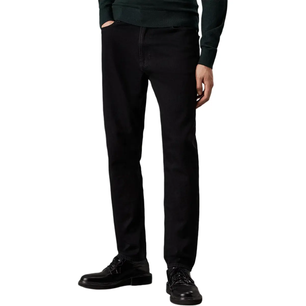 CALVIN KLEIN Jeans Europe Version Men's Black Rinse