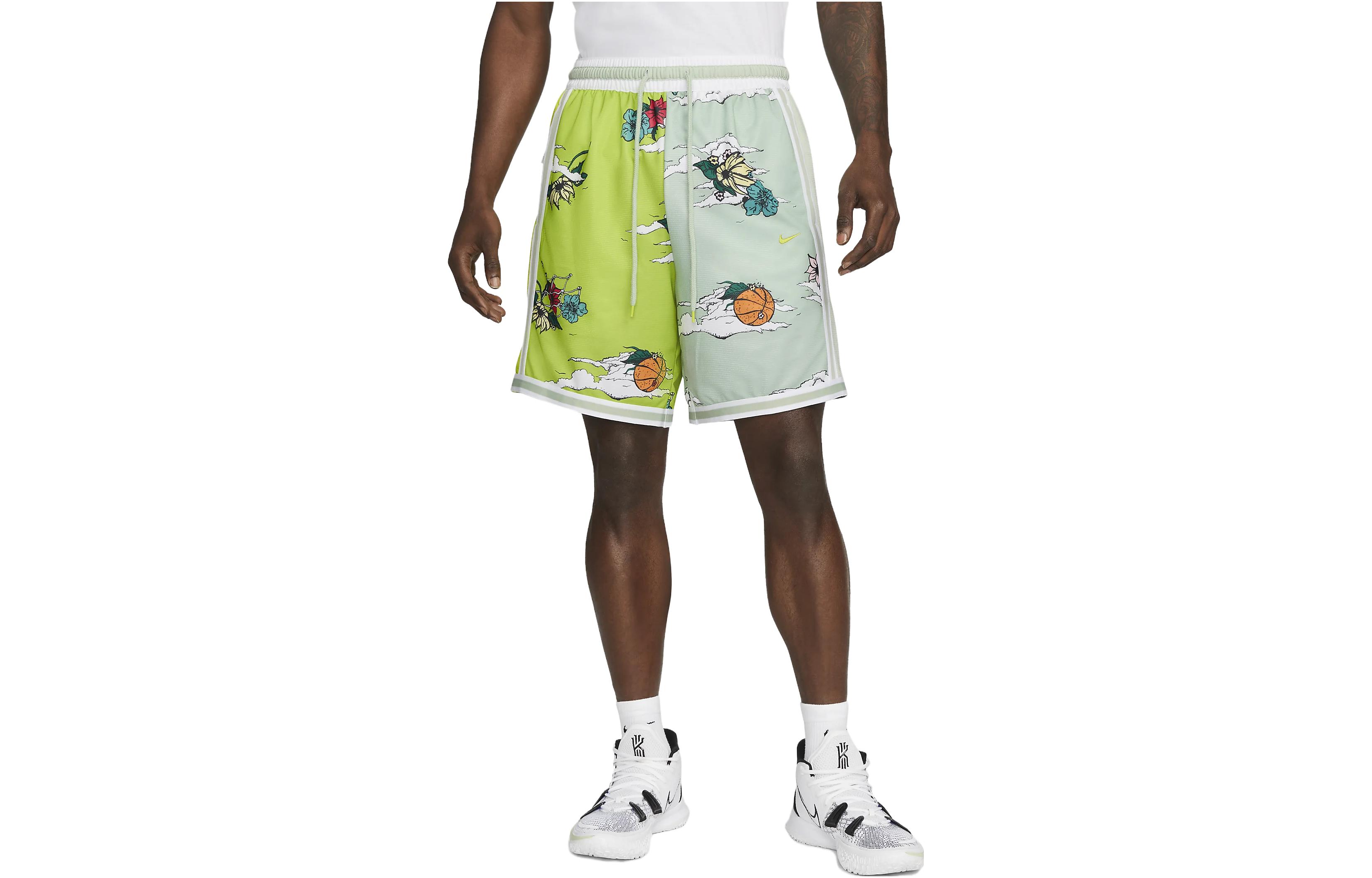 Nike Basketball Shorts Men's Original Green Moderate Straight Fit Pants