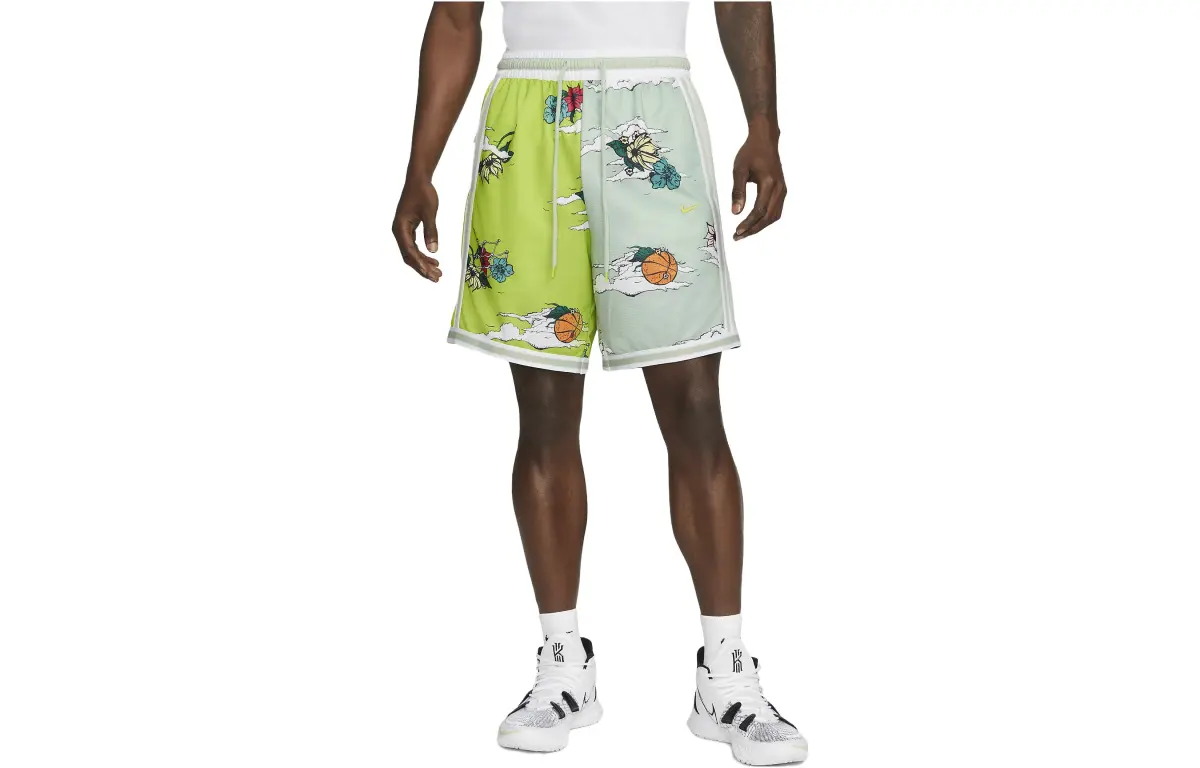 Nike Basketball Shorts Men's Original Green Moderate Straight Fit Pants