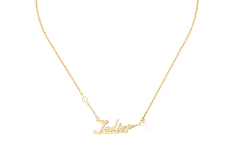DIOR J'Adior White Resin, White Faux Crystal, Metal Necklaces Women's