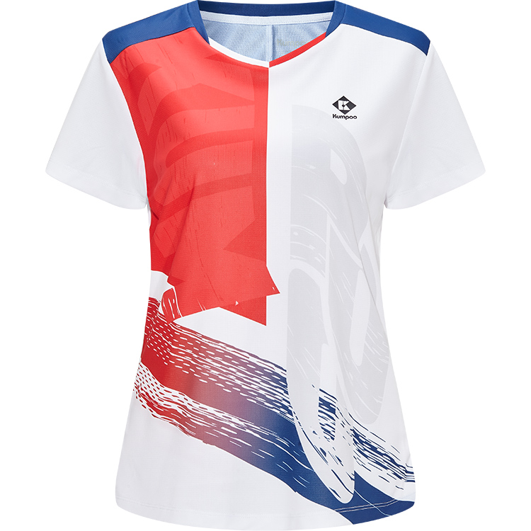 KUMPOO Badminton Jersey Women’s White