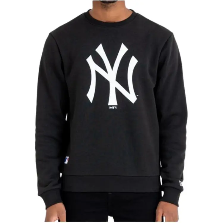 New Era Sweatshirts Men's Black Crew Neck Moderate Straight Fit