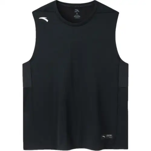 ANTA T Shirts Men's Black Crew Neck Thin Straight Fit