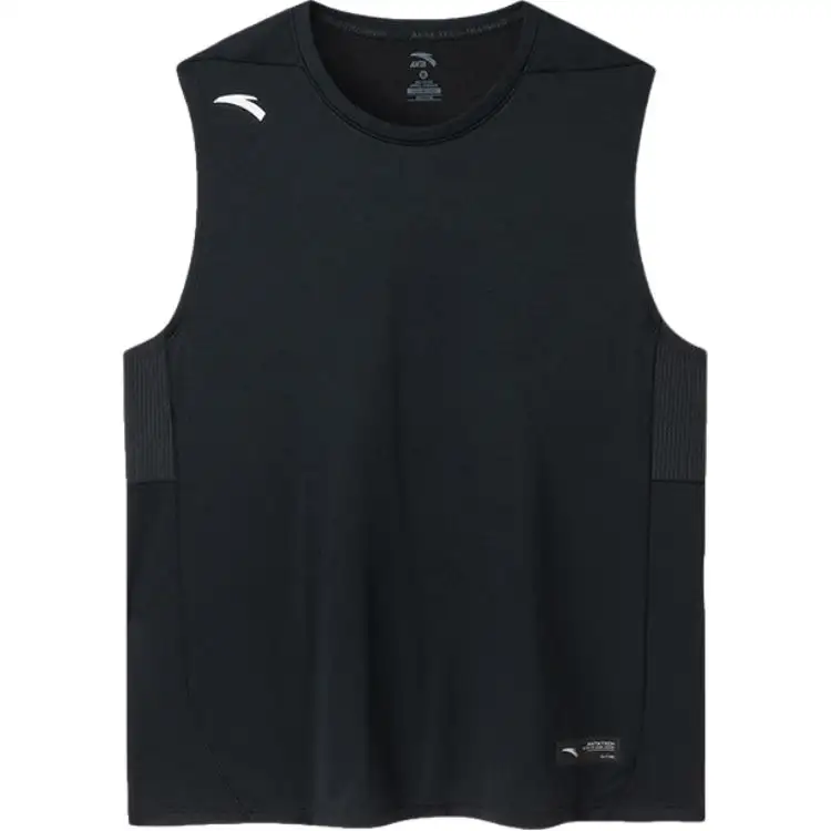 ANTA T Shirts Men's Black Crew Neck Thin Straight Fit