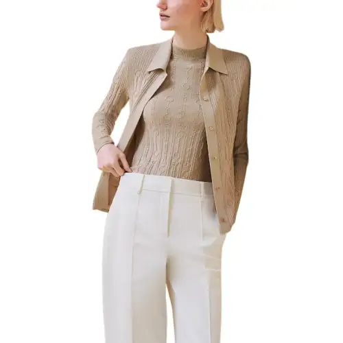 HERMES Knitwear Women's Clay Beige