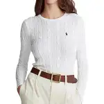 Polo Ralph Lauren Pony, long-sleeve with a round collar, classic white sweater, with embroidery