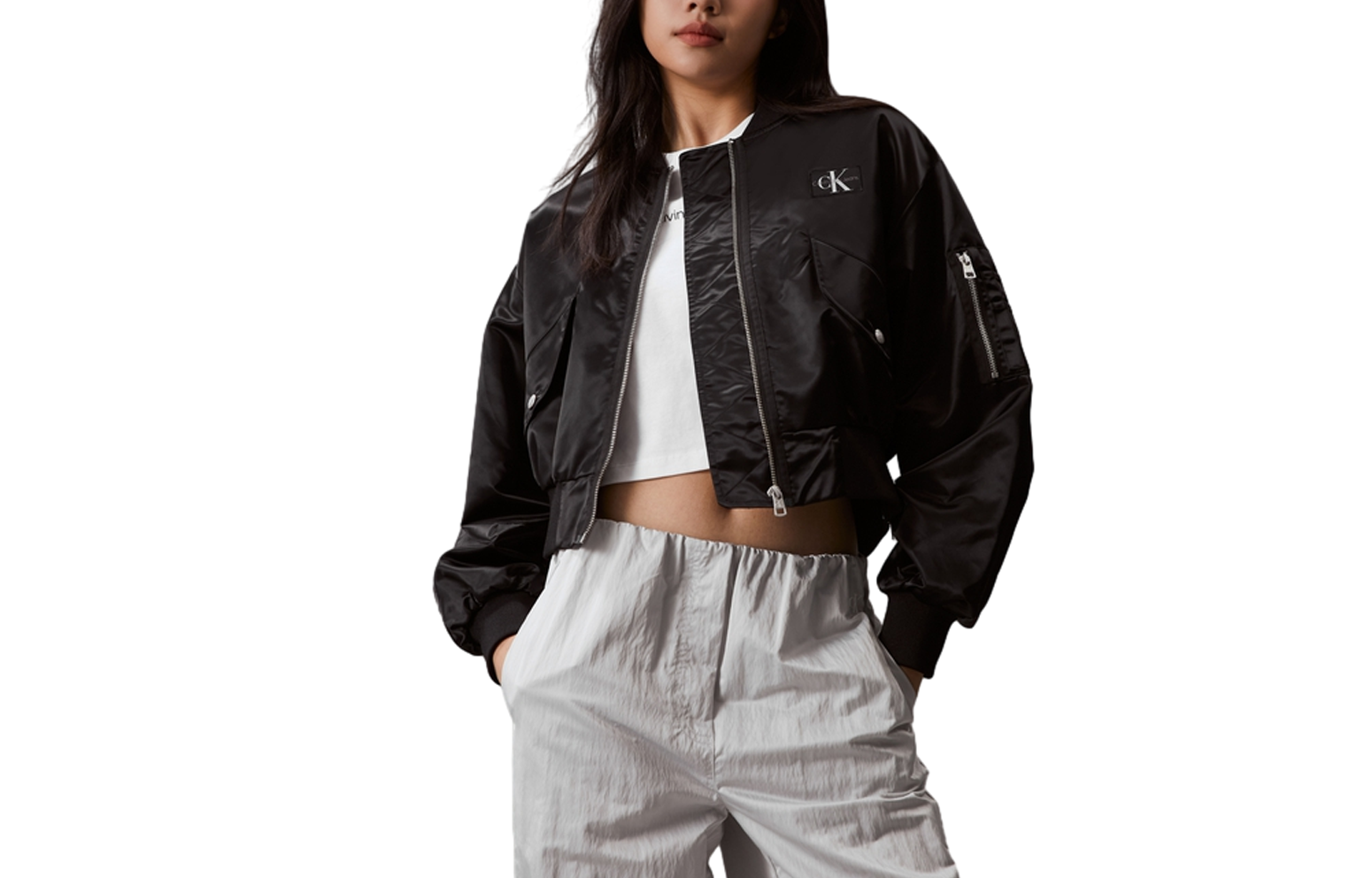 Женская куртка CALVIN KLEIN Bomber (черная)