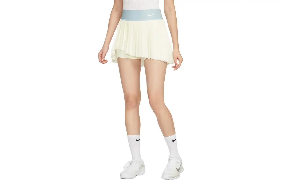 Nike SS24 ADVANTAGE DRI FIT Casual Short Skirts Women's Sail White/Joy Ocean Blue