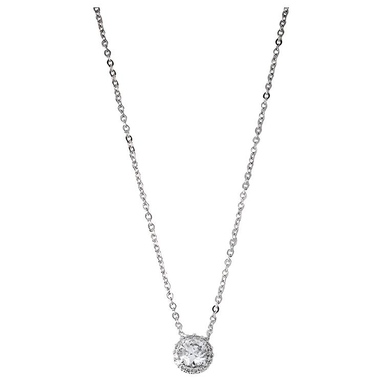 Swarovski Swarovski Una Angelic Round 125th Anniversary Rhodium Plated Necklace Women's Silver