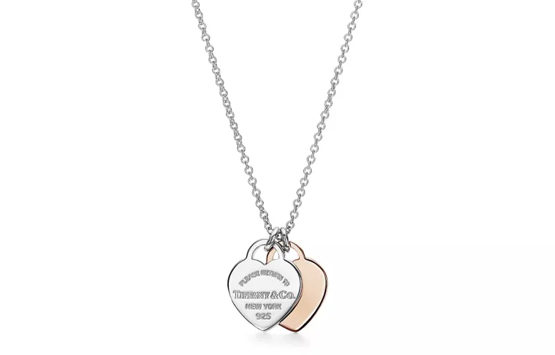 TIFFANY & CO. Return To Tiffany Collection 18K Rose Gold Necklaces Women's Silver