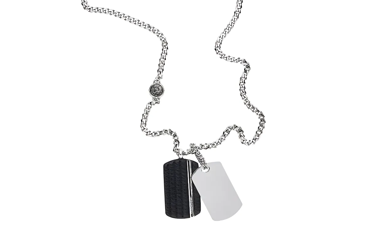 DIESEL Necklaces Men's Silver