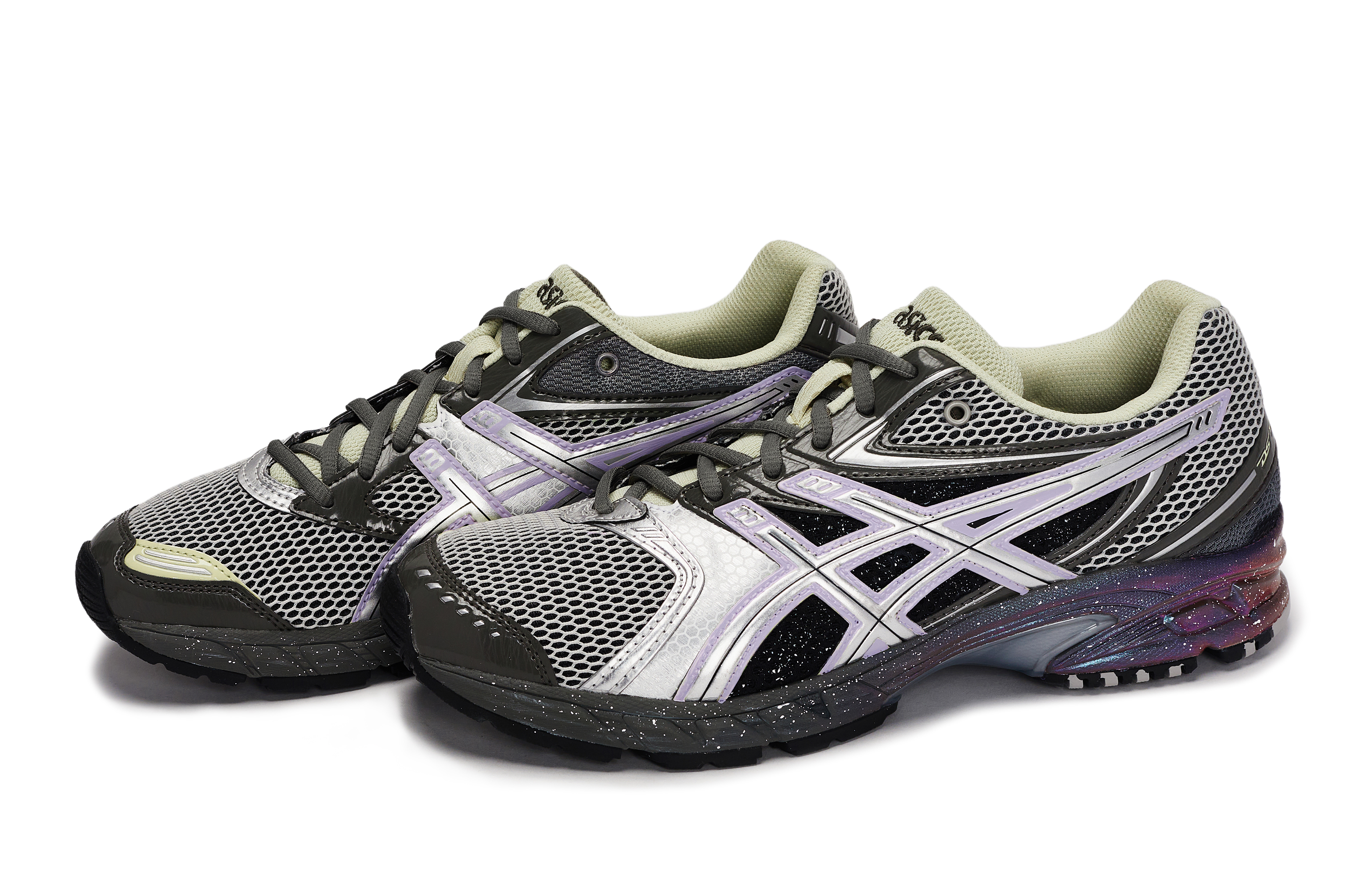 Asics GEL DS TRAINER 14 Abrasion Resistant Low top Running Shoes Unisex Black Gray Silver Blue Purple
