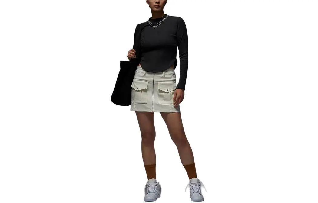 Nike SS24 Casual Short Skirts Women's Ecru